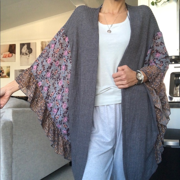 UMGEE Women's Waffle Knit Open Front Cardigan kimono - Picture 7 of 9